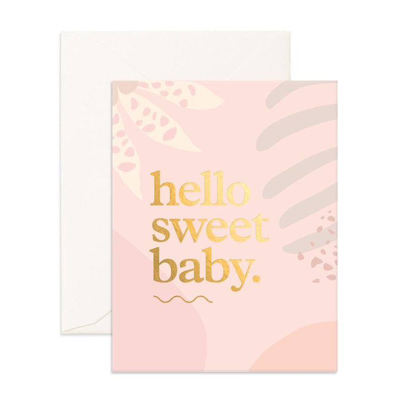 Greeting Card - Hello Sweet Baby Palms