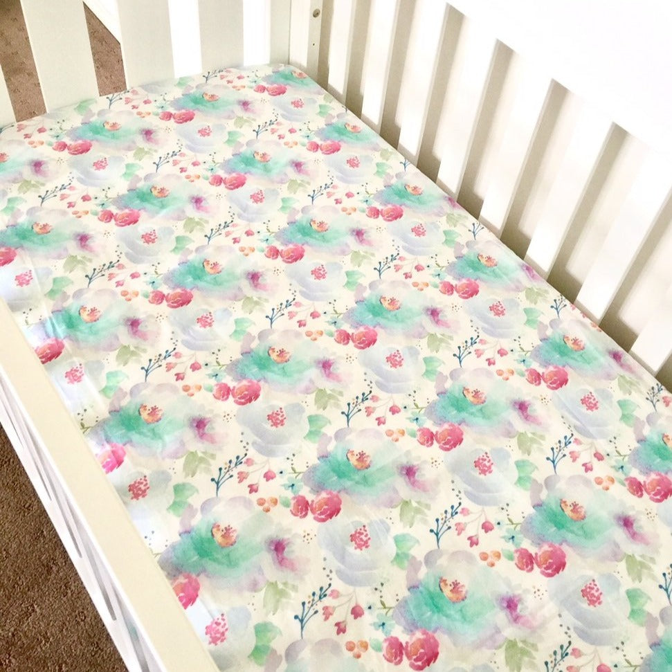 Nursery Linen - Floral Watercolour