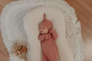 Baby Gown - Mauve Rose