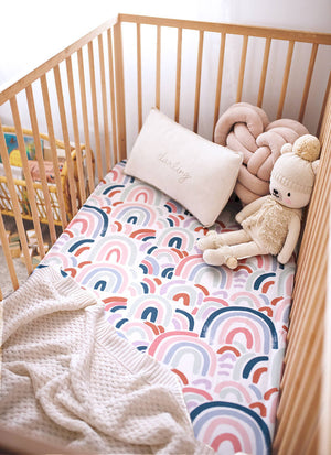 Jersey Nursery Linen - Rainbow Baby