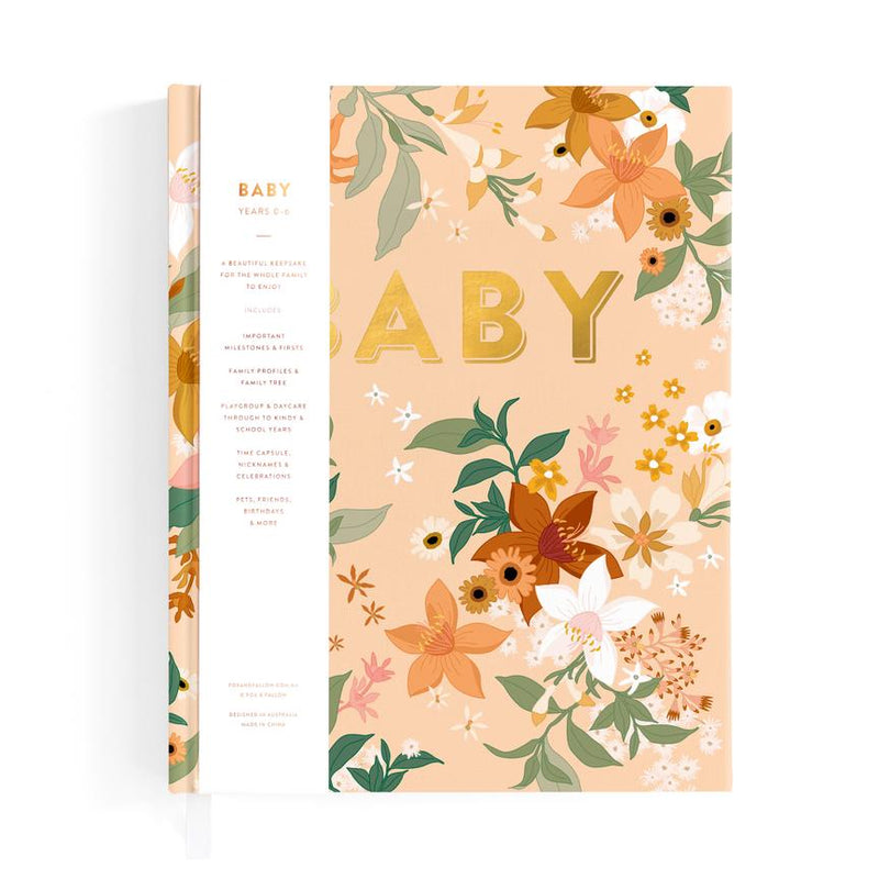 Baby Book - Floral (boxed)
