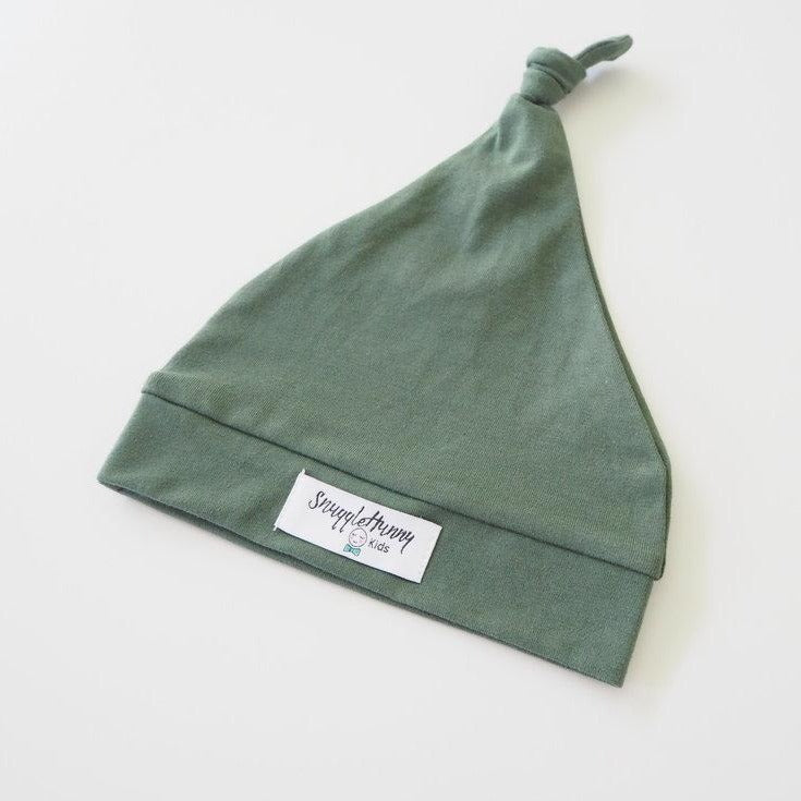 Knotted Beanie - Olive