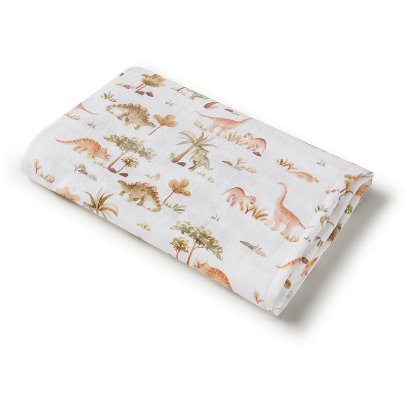 Organic Muslin Wrap - Dino