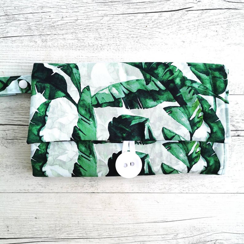 Nappy Wallet with Mat - Banana Leaf