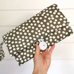 Nappy Wallet with Mat - Sage Spots
