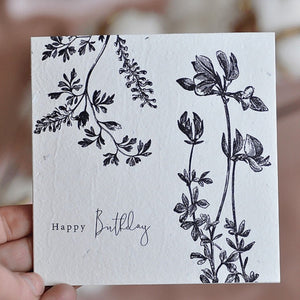 Plantable Gift Card - Flora Happy Birthday