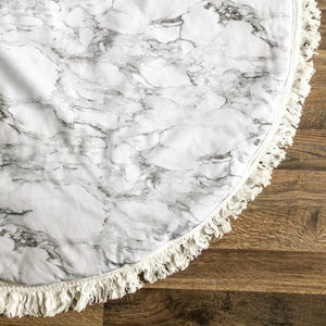 Playmat Round - Grey Marble