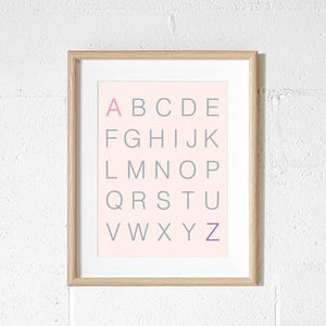 50x70cm Print - Alphabet Blush