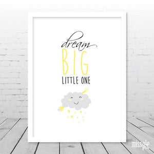 A3 Print -  Dream Big Little One Yellow