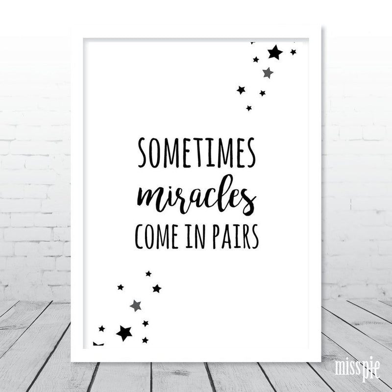 A3 Print - Sometimes Miracles Come in Pairs - Stars