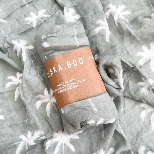 Bamboo/Cotton Wrap - Arlo Palm Olive