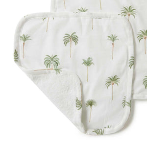 Organic Wash Cloths - 3 pack - Green Palm