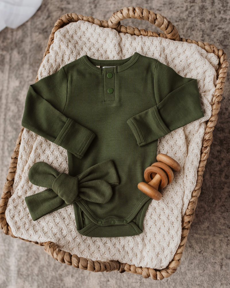 Topknot Ribbed - Olive