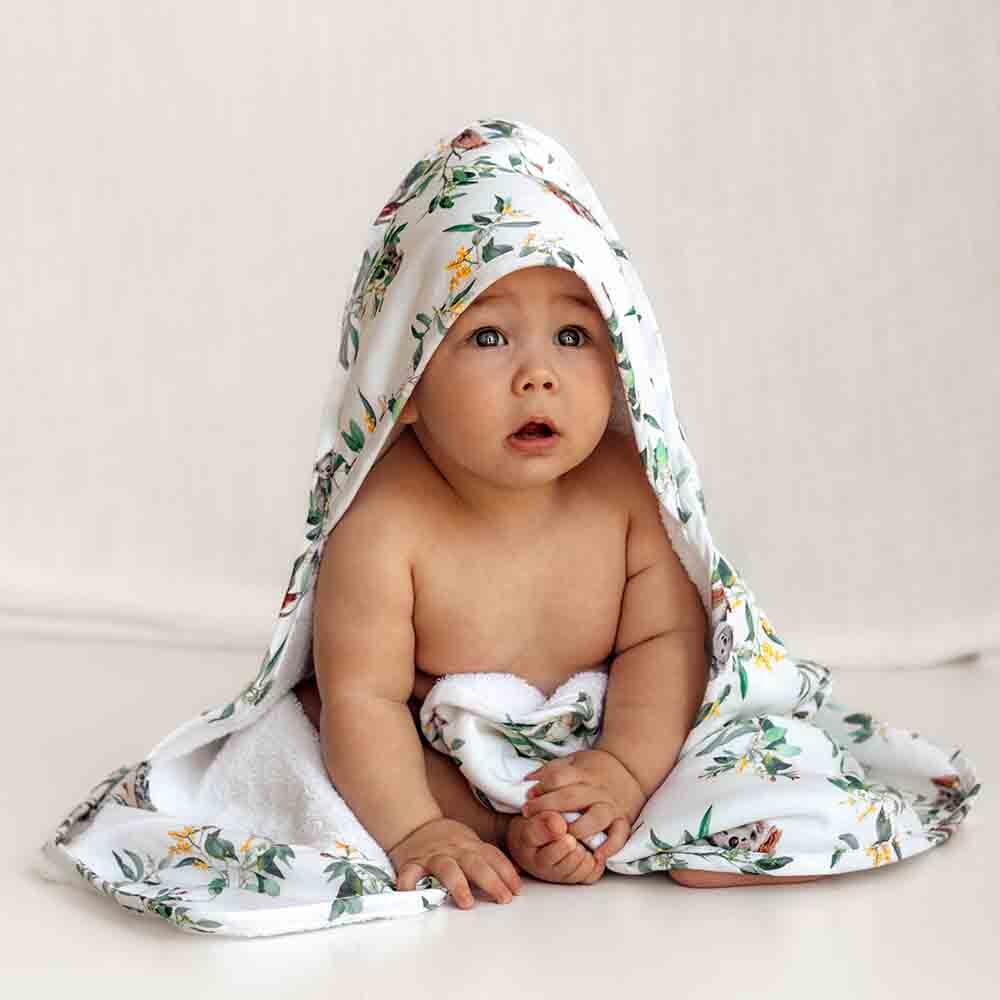 Organic Hooded Baby Towel - Eucalypt