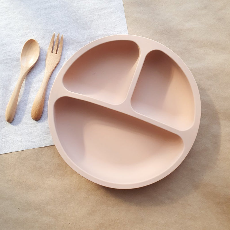 Silicone Divided Plate - Nude