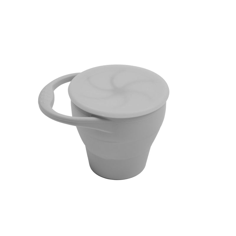 Expandable Silicone Snack Cup - Light Grey