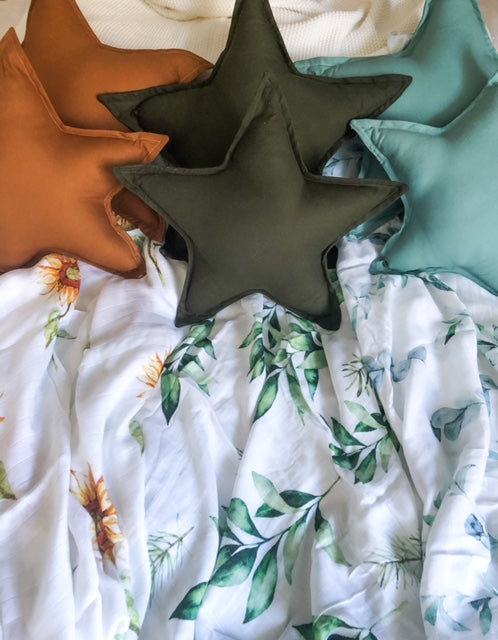 Star Pillow - Olive