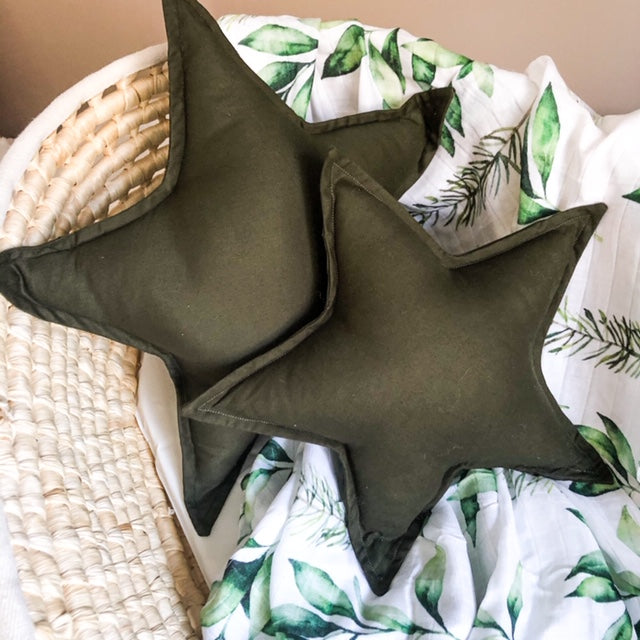 Star Pillow - Olive