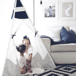 Teepee Tent - Gold Cloud (Navy Blue)