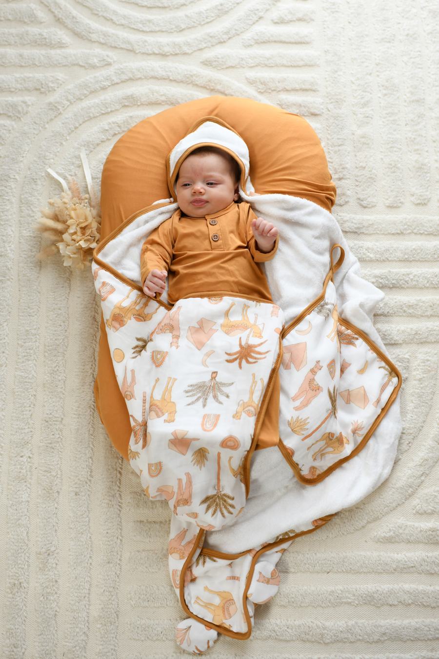 Hooded Bath Towel Set - Zahara Peach