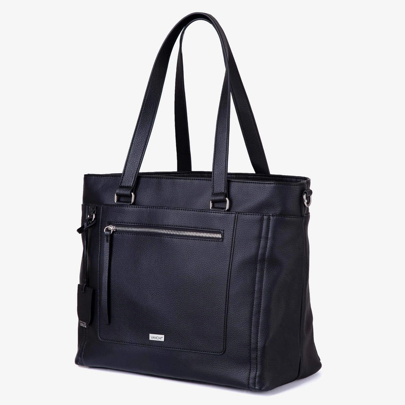 VANCHI Billie Convertible Backpack/Tote Baby Bag - Black