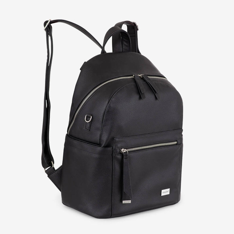 VANCHI Manhattan 2-Way Backpack Nappy Bag - Black