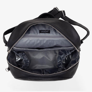 VANCHI Manhattan 2-Way Backpack Nappy Bag - Black