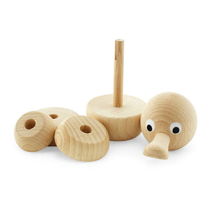 Wooden Stacking Puzzle Duck Raw - Franklin