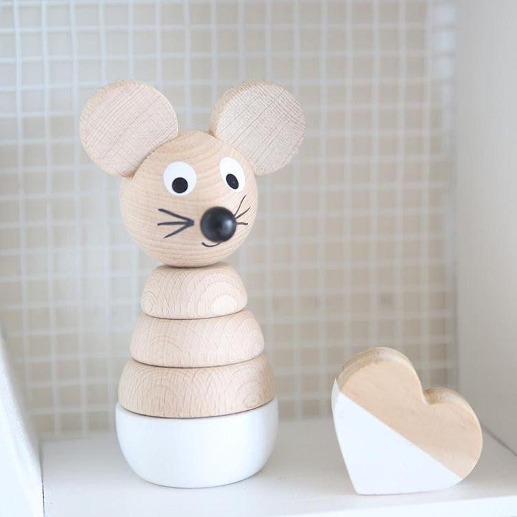 Wooden Stacking Puzzle Mouse - Hobbs – Mini Haven