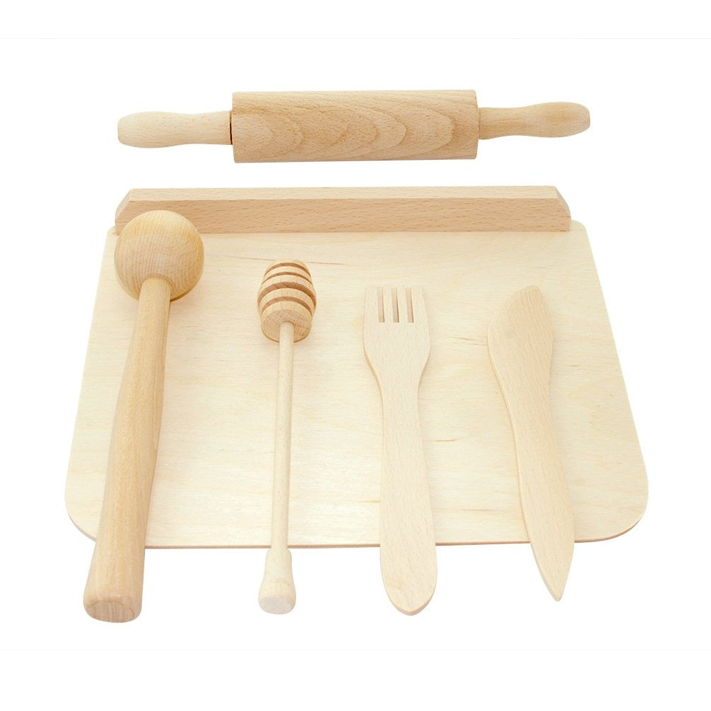 Wooden Toy Kitchen Tool Set