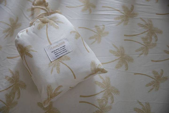 Organic Nursery Linen - Palm Tree