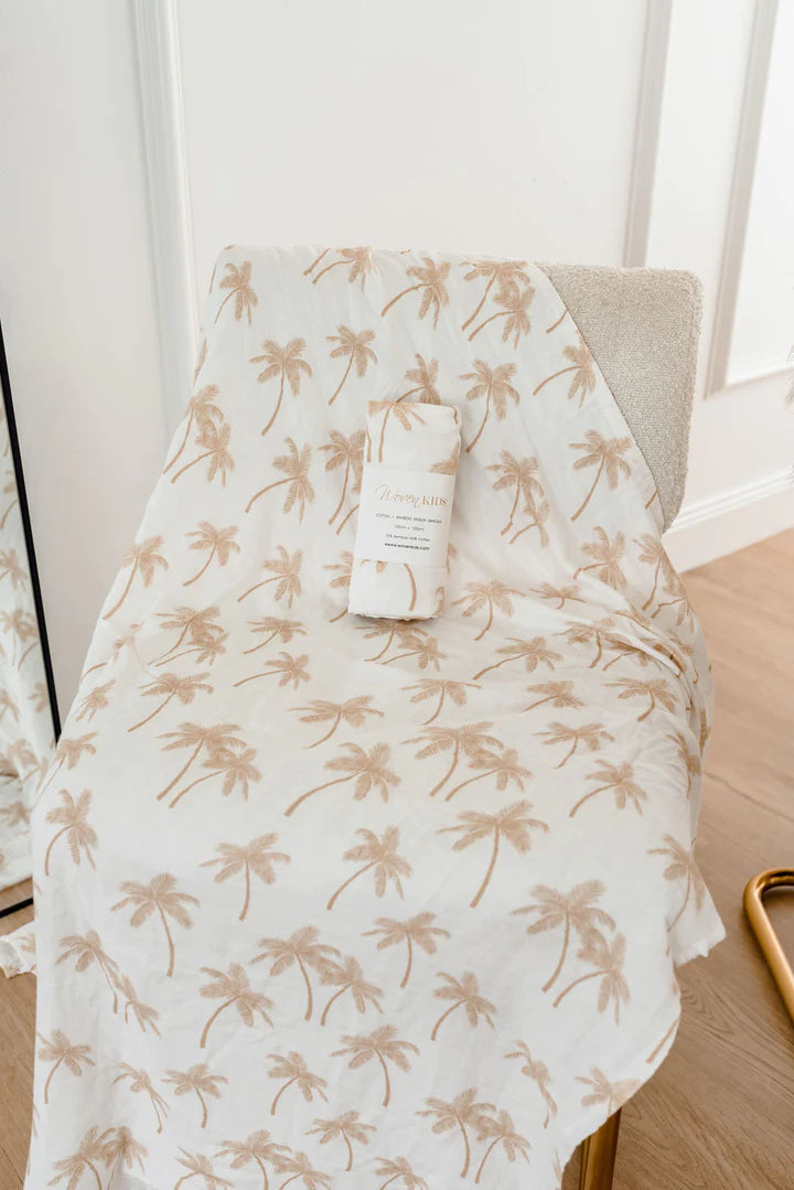 Jersey & Muslin Wrap - Palm Tree Tan (plus accessories)